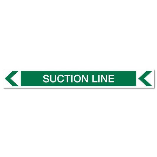Pool/Spa - Suction Line (Left) - Pipe Marker Sticker - New Signs