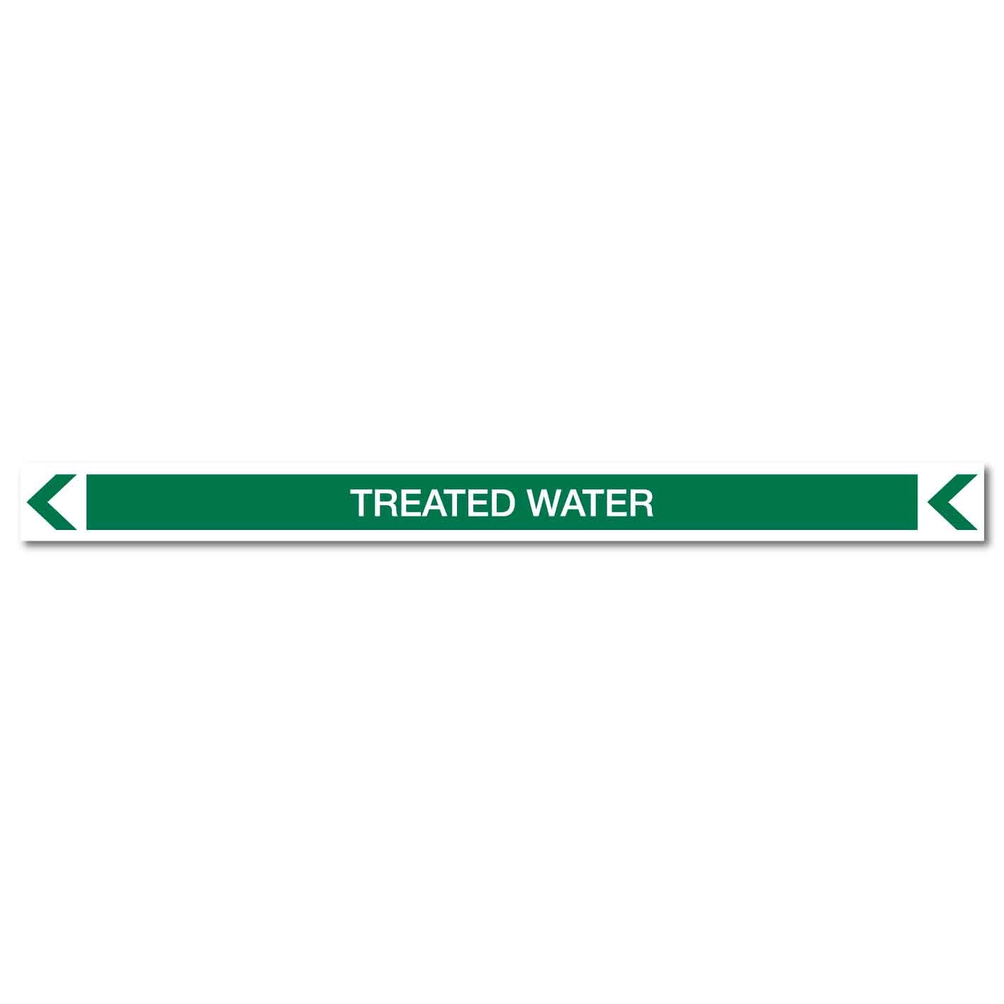 Pool/Spa - Treated Water (Left) - Pipe Marker Sticker - New Signs