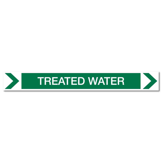 Pool/Spa - Treated Water (Right) - Pipe Marker Sticker - New Signs