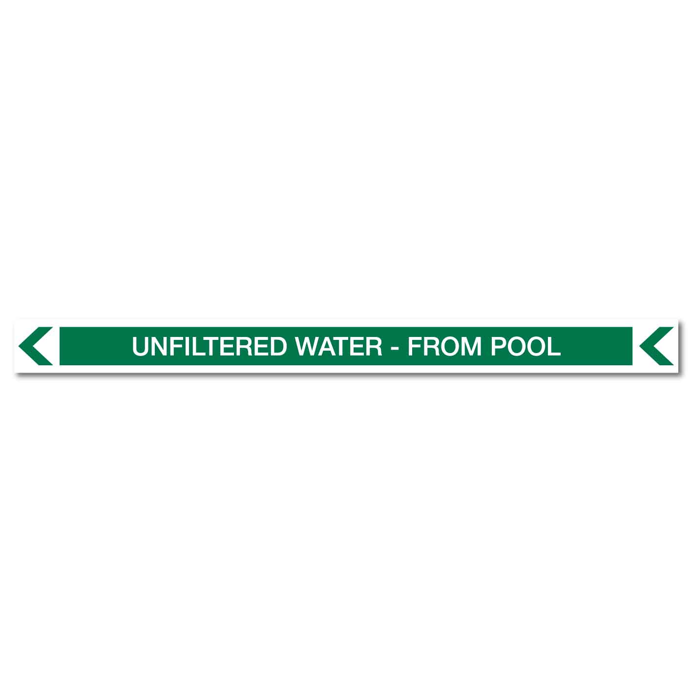 Pool/Spa - Unfiltered Water - From Pool (Left) - Pipe Marker Sticker - New Signs