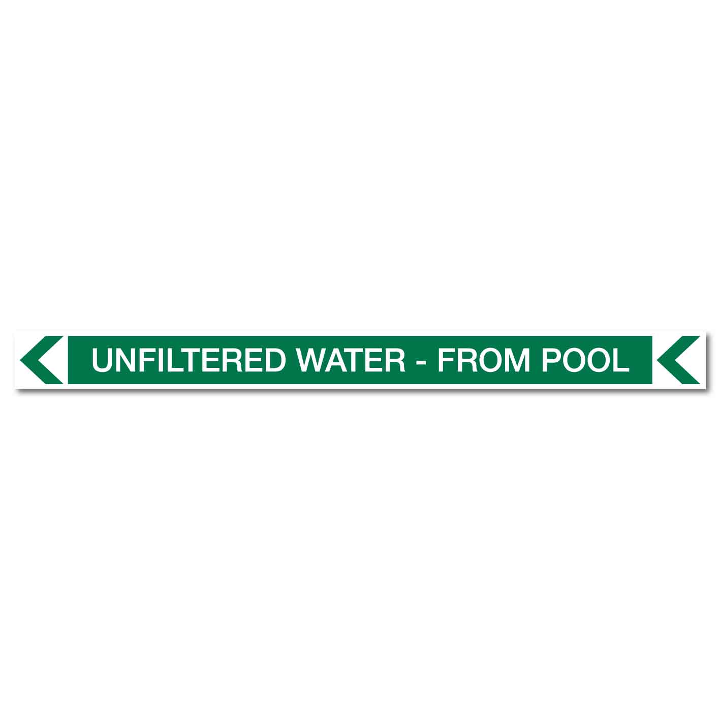 Pool/Spa - Unfiltered Water - From Pool (Left) - Pipe Marker Sticker - New Signs