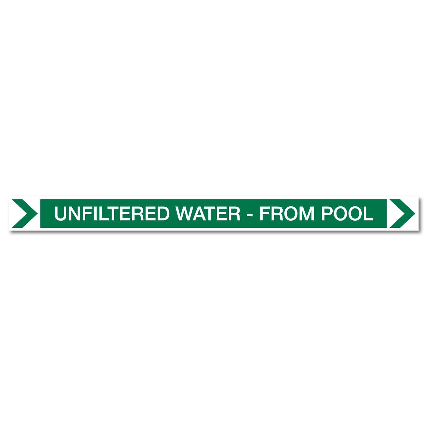 Pool/Spa - Unfiltered Water - From Pool (Right) - Pipe Marker Sticker - New Signs