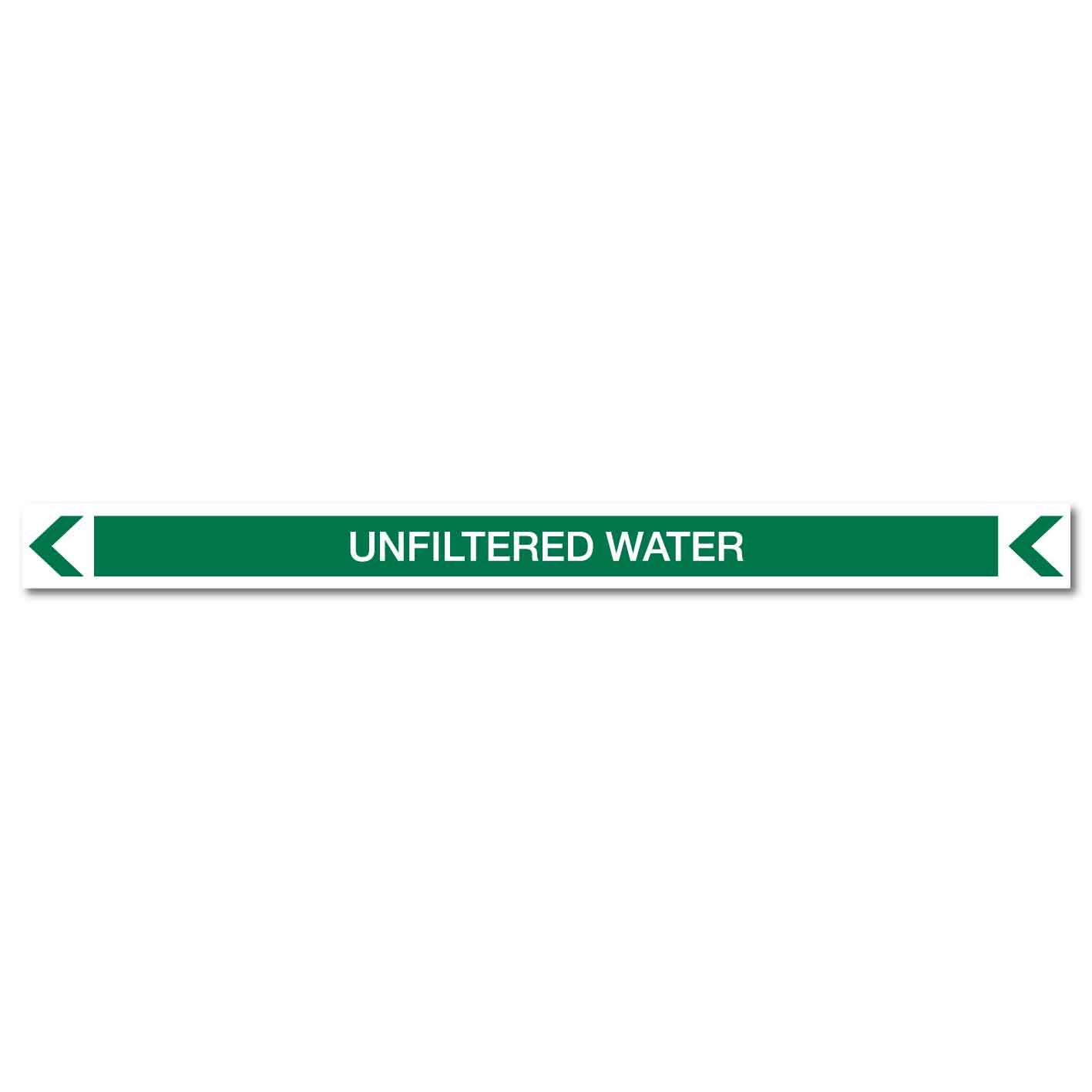 Pool/Spa - Unfiltered Water (Left) - Pipe Marker Sticker - New Signs
