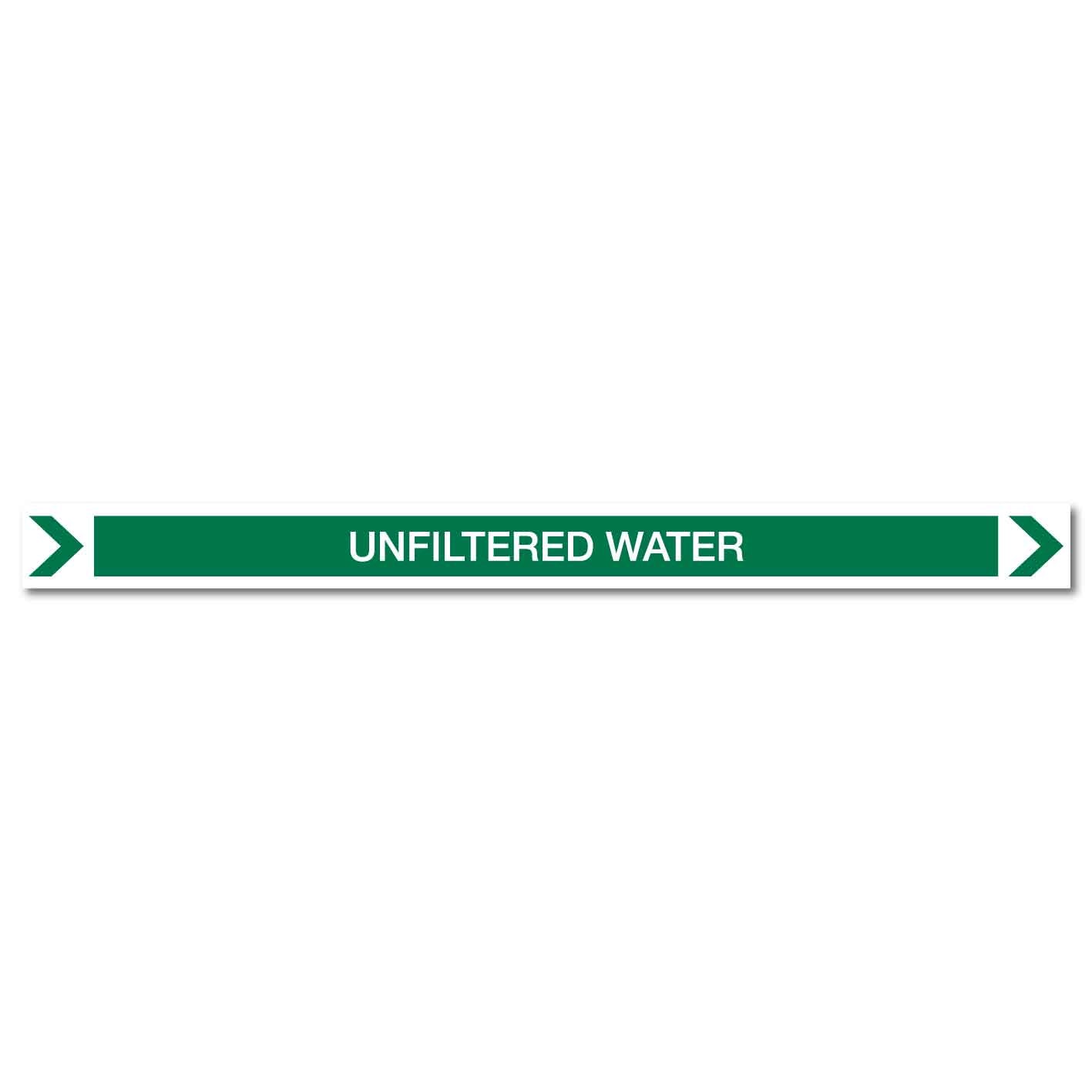 Pool/Spa - Unfiltered Water (Right) - Pipe Marker Sticker - New Signs