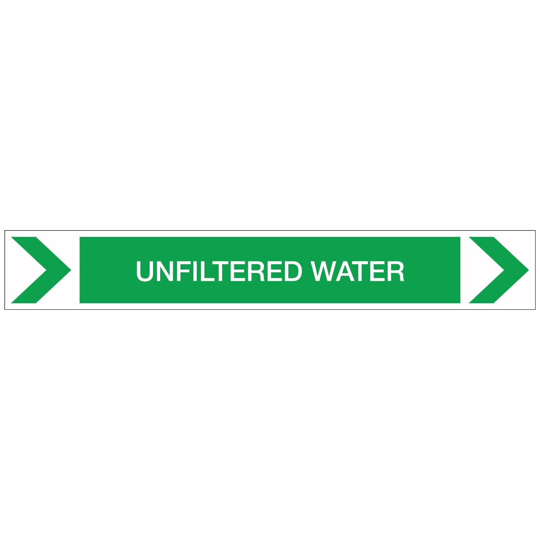 Pool/Spa - Unfiltered Water (Right) - Pipe Marker Sticker - New Signs