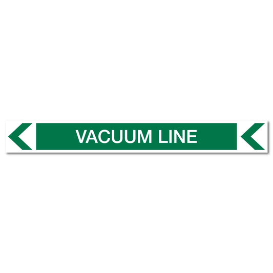 Pool/Spa - Vacuum Line (Left) - Pipe Marker Sticker - New Signs