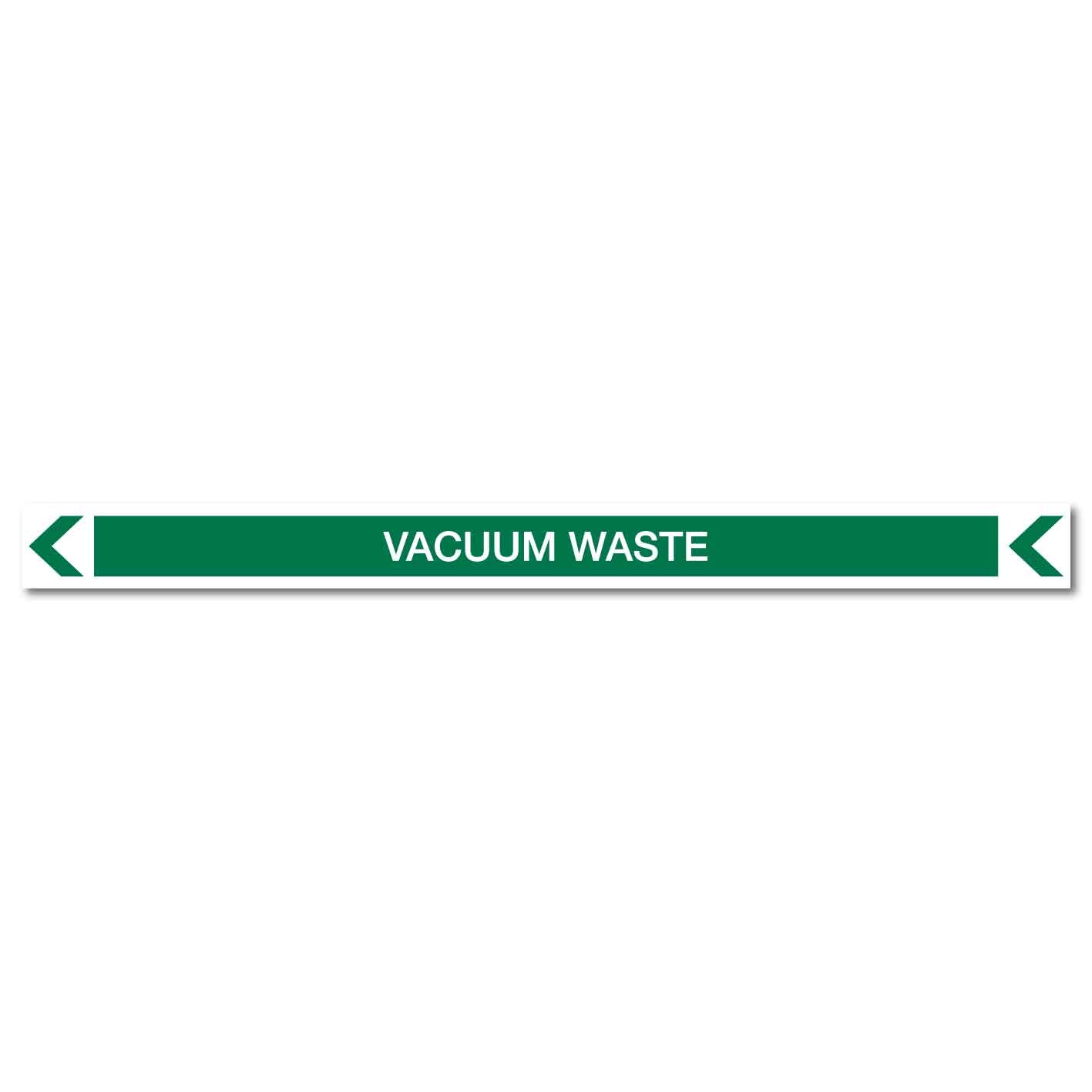 Pool/Spa - Vacuum Waste (Left) - Pipe Marker Sticker - New Signs