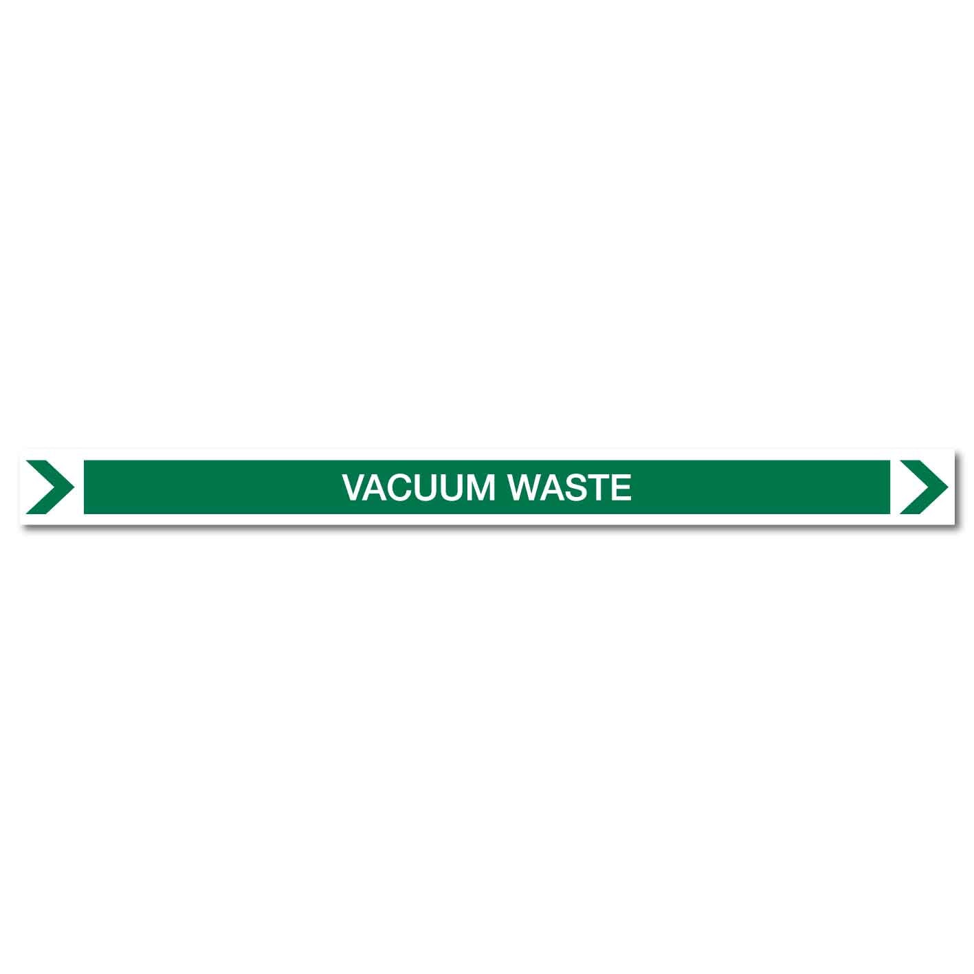 Pool/Spa - Vacuum Waste (Right) - Pipe Marker Sticker - New Signs
