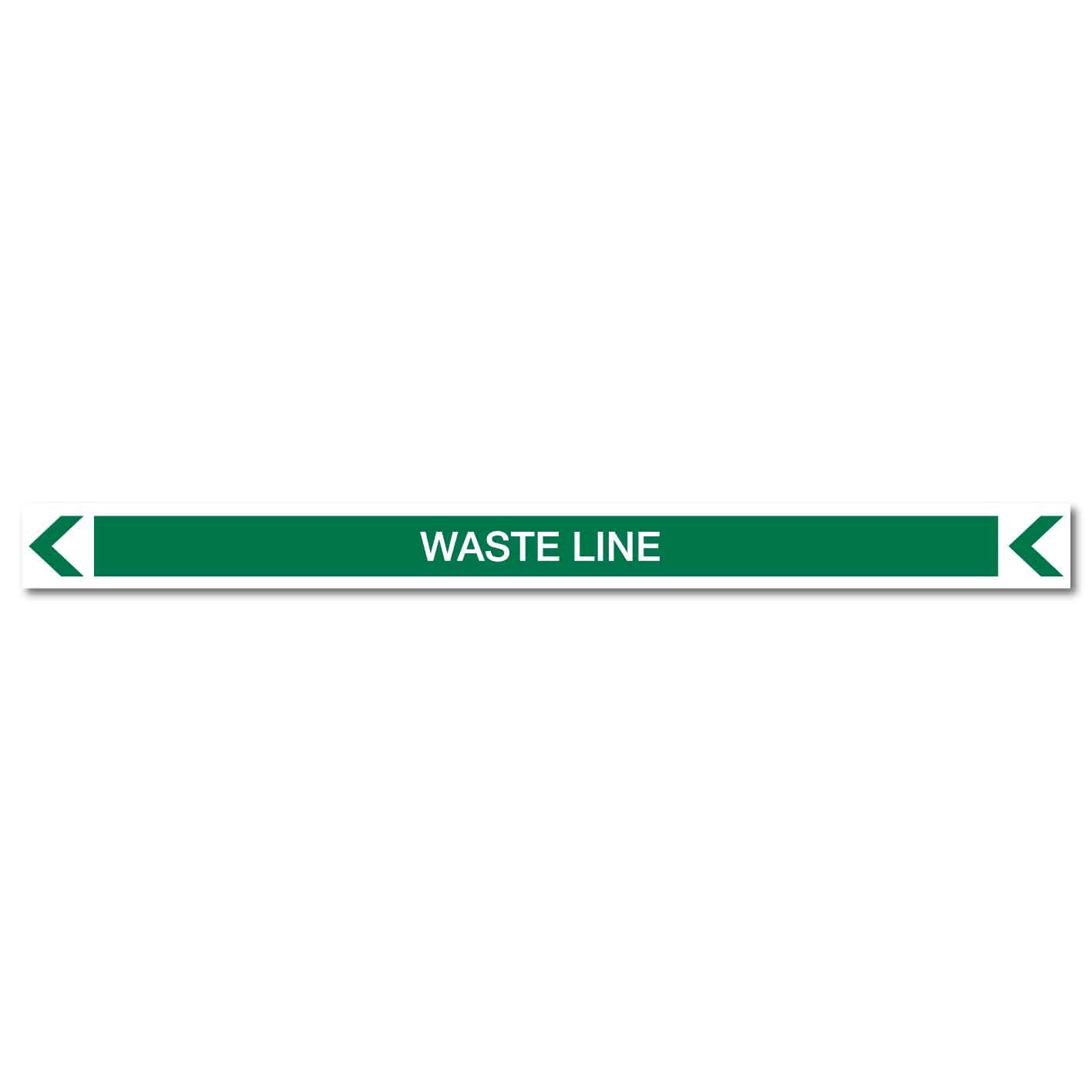 Pool/Spa - Waste Line (Left) - Pipe Marker Sticker - New Signs