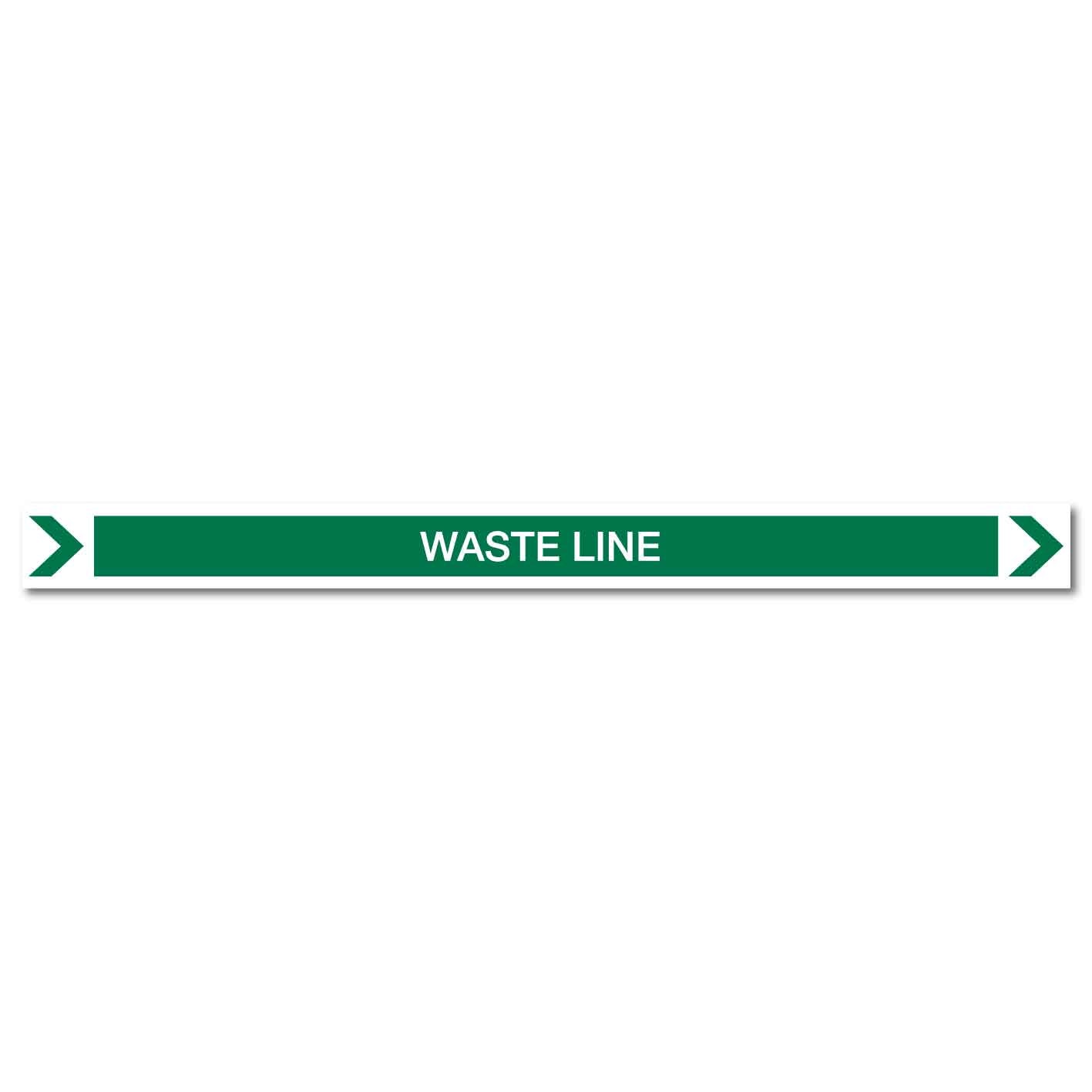 Pool/Spa - Waste Line (Right) - Pipe Marker Sticker - New Signs