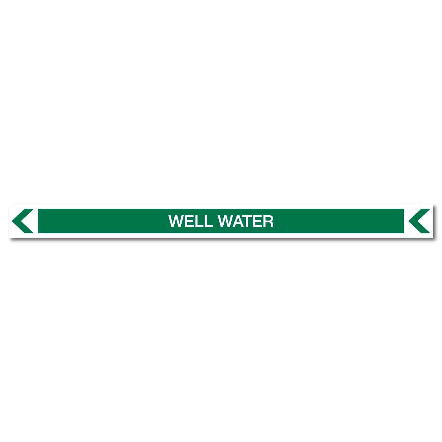 Pool/Spa - Well Water (Left) - Pipe Marker Sticker - New Signs