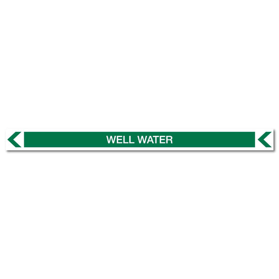 Pool/Spa - Well Water (Left) - Pipe Marker Sticker – New Signs
