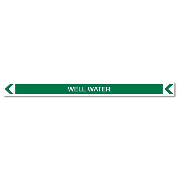 Pool/Spa - Well Water (Left) - Pipe Marker Sticker – New Signs