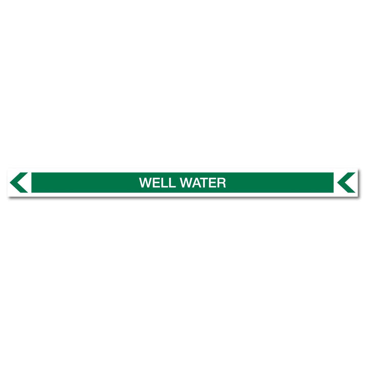 Pool/Spa - Well Water (Left) - Pipe Marker Sticker – New Signs