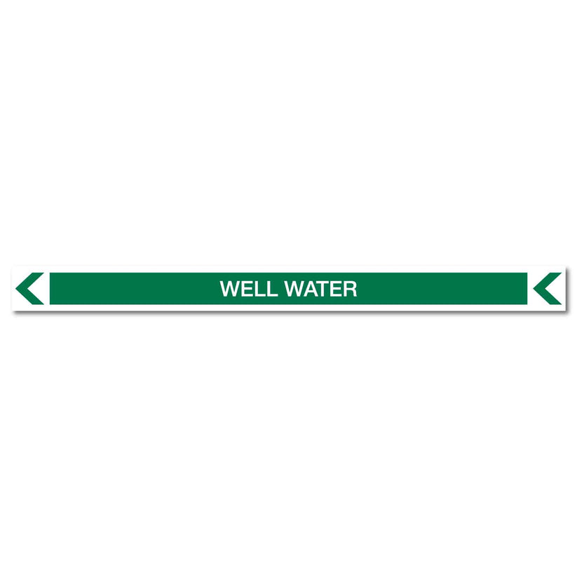 Pool/Spa - Well Water (Left) - Pipe Marker Sticker – New Signs