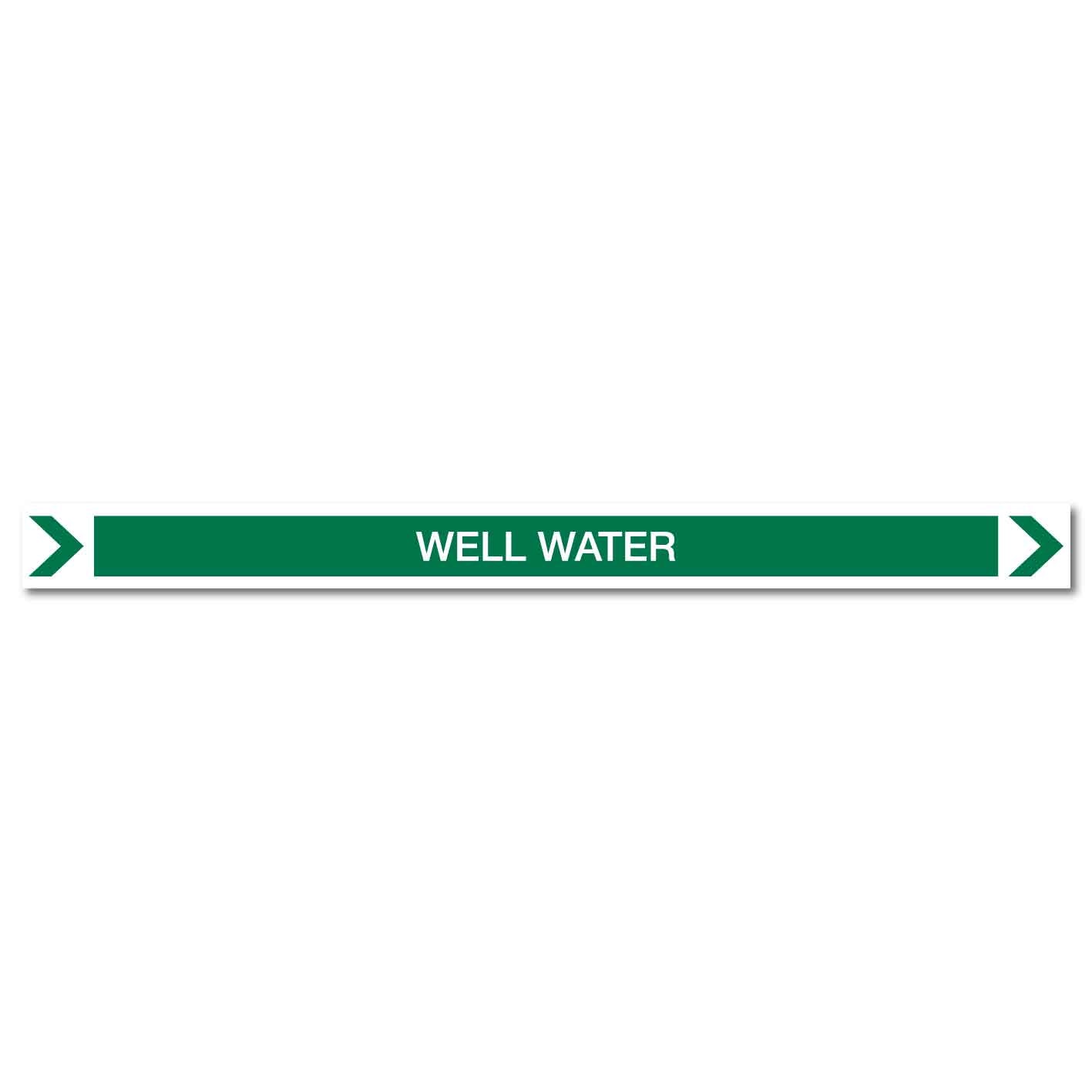 Pool/Spa - Well Water (Right) - Pipe Marker Sticker - New Signs