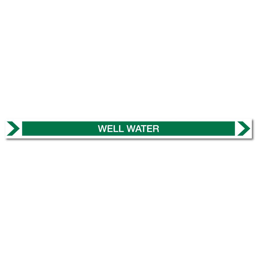 Pool/Spa - Well Water (Right) - Pipe Marker Sticker – New Signs