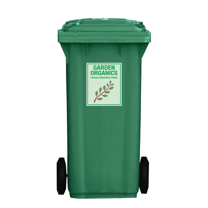 Premium Garden Organics Wheelie Bin Stickers - New Signs