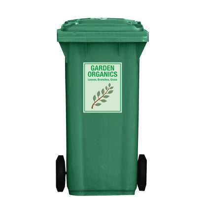 Premium Garden Organics Wheelie Bin Stickers - New Signs