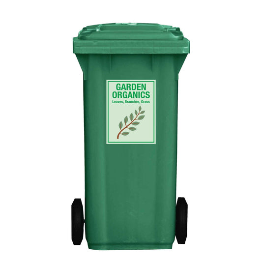 Premium Garden Organics Wheelie Bin Stickers - New Signs