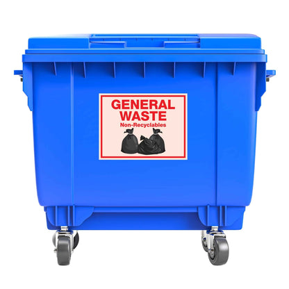 Premium General Waste Large Bin Sticker - New Signs