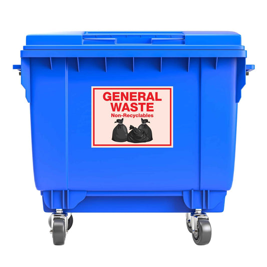 Premium General Waste Large Bin Sticker - New Signs