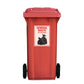 Premium General Waste Wheelie Bin Stickers - New Signs