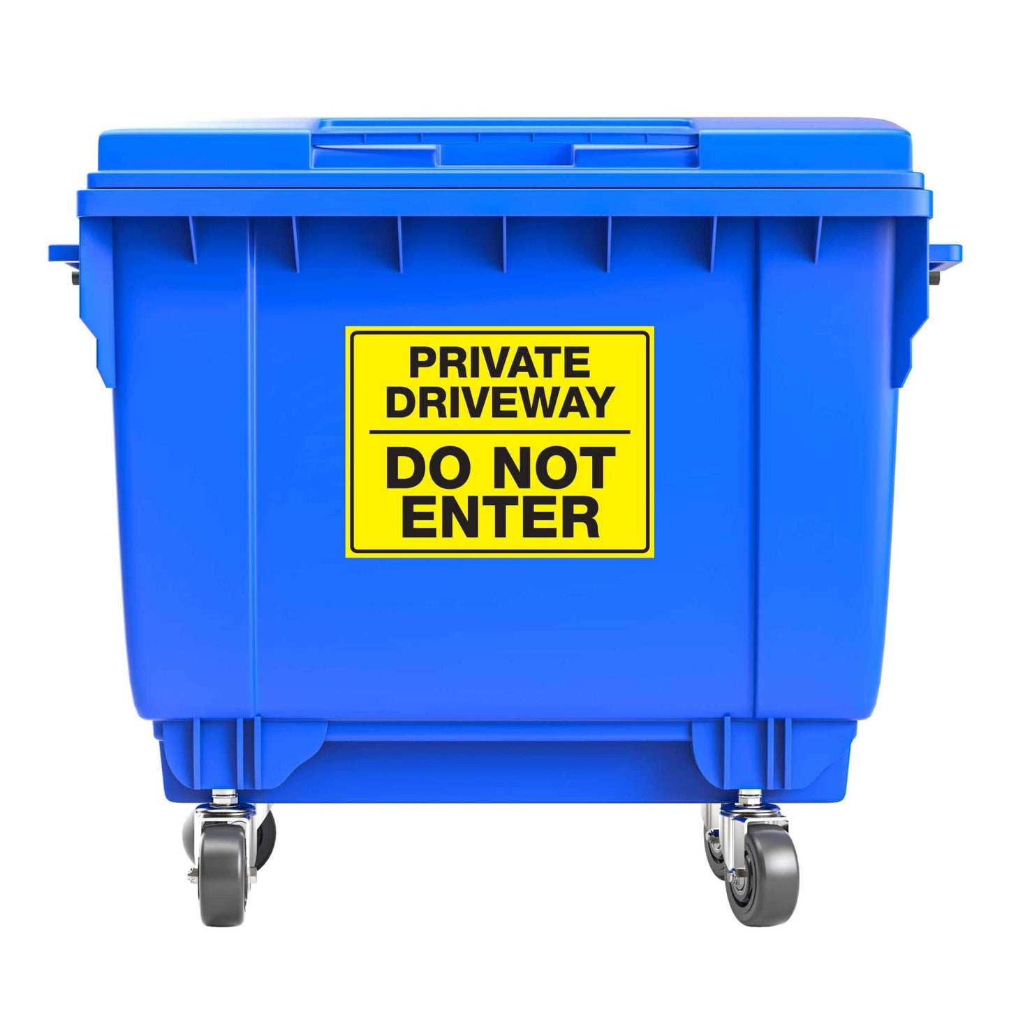 Private Driveway Do Not Enter Large Bin Sticker - New Signs