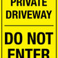 Private Driveway Do Not Enter Wheelie Bin Sticker - New Signs