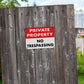 Private Property No Trespassing Sign - New Signs