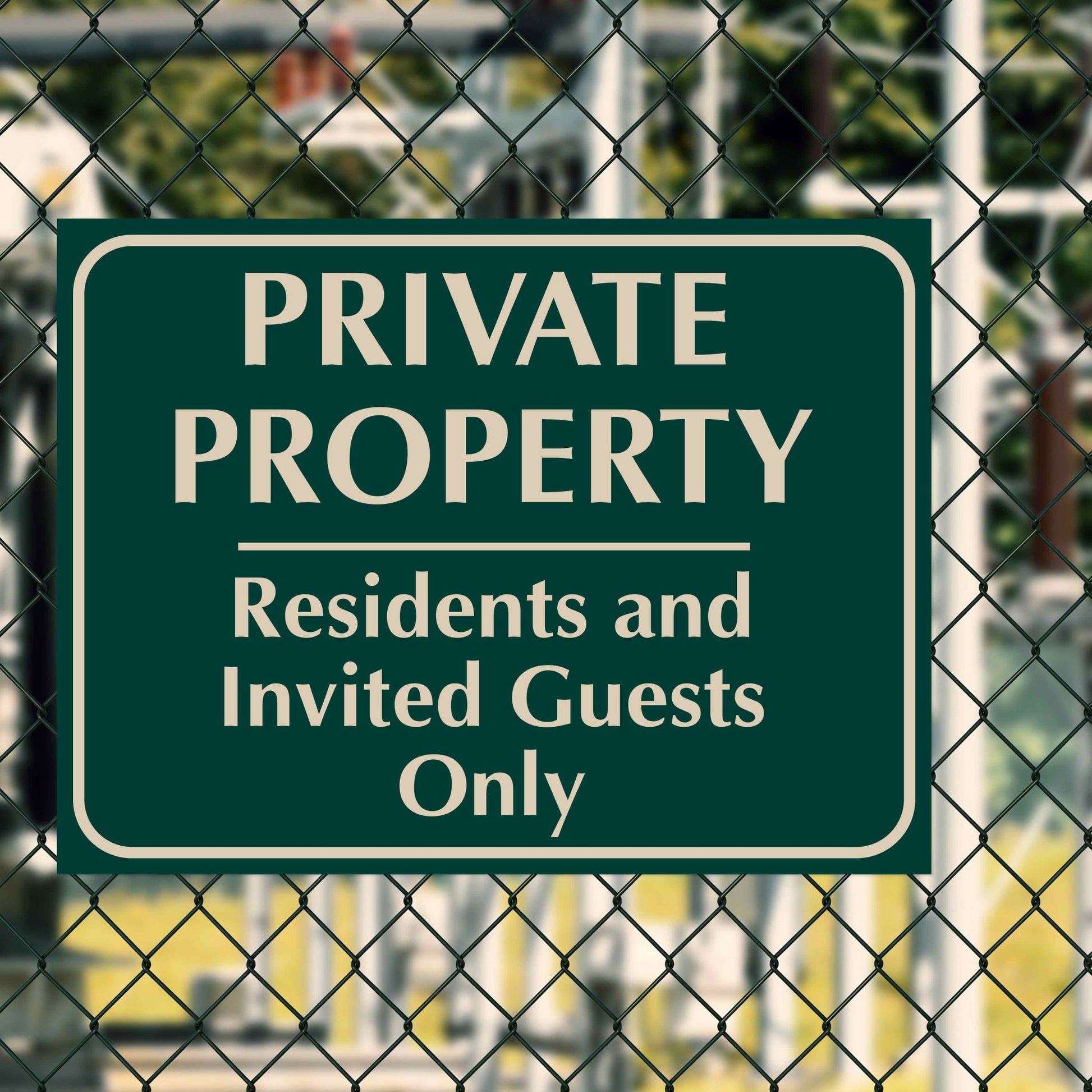 Private Property Residents and Invited Guests Only Sign - New Signs