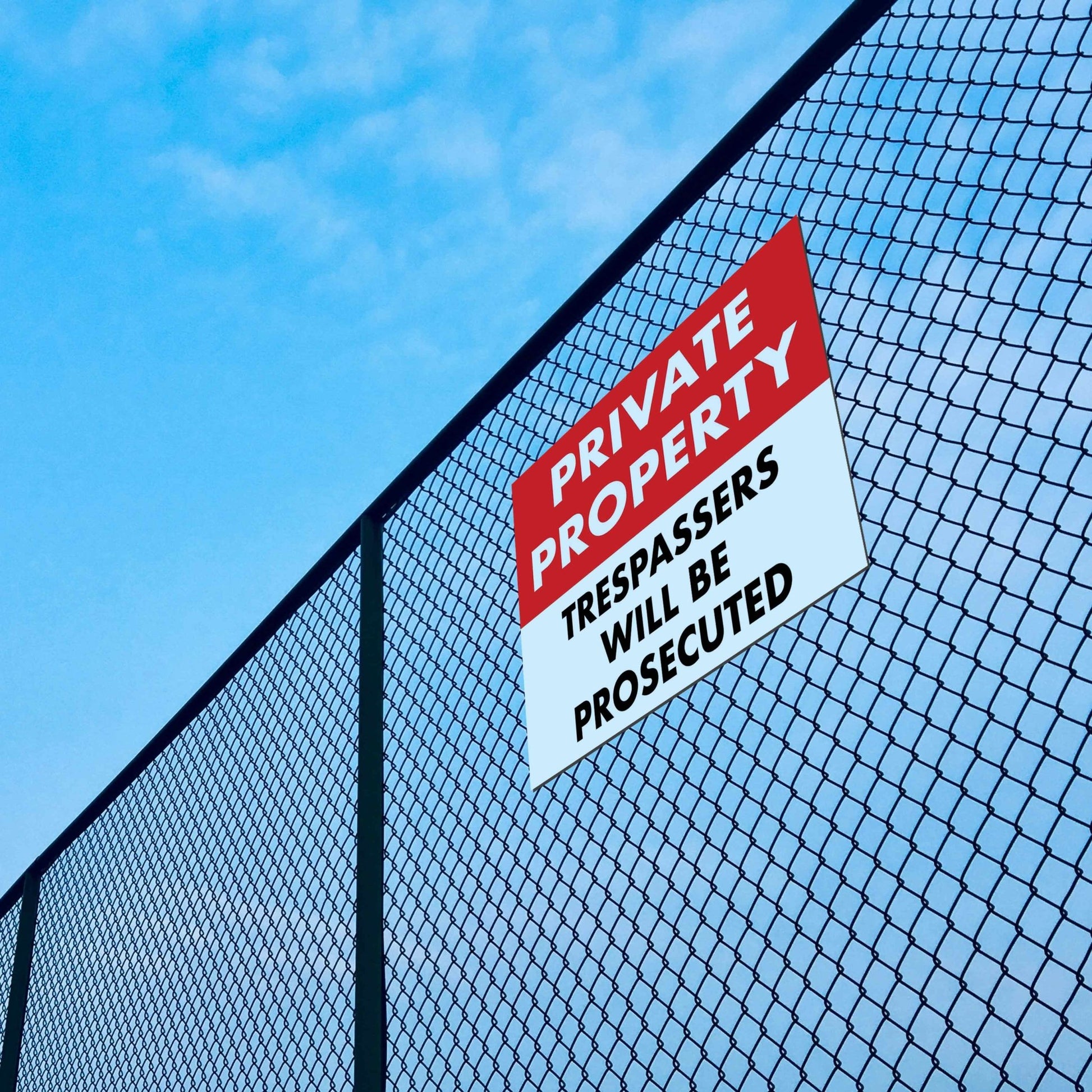 Private Property Trespassers Will Be Prosecuted Sign - New Signs