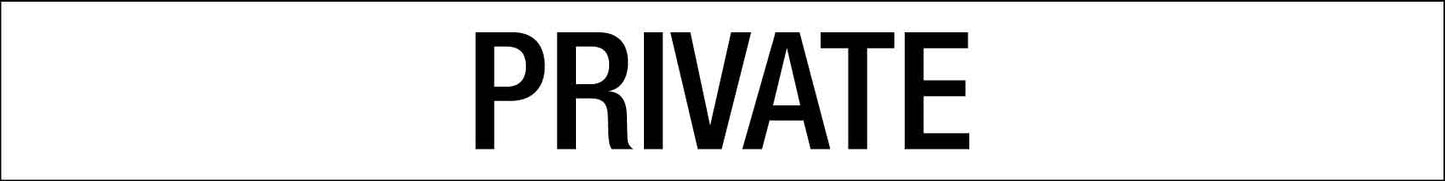 Private - Statutory Sign - New Signs