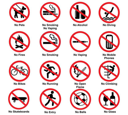 Prohibition Sign - Custom - New Signs