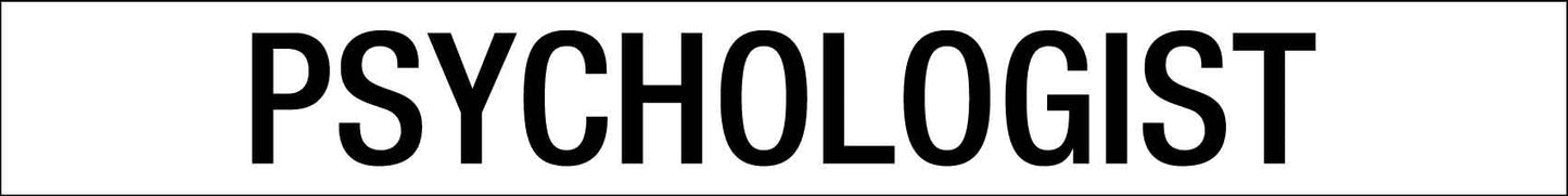 Psychologist - Statutory Sign - New Signs