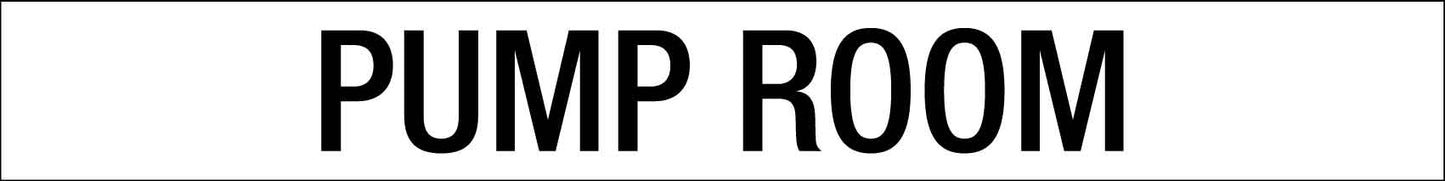 Pump Room - Statutory Sign - New Signs
