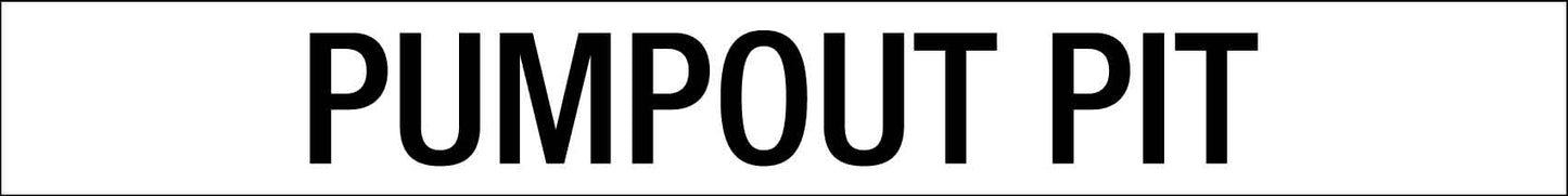 Pumpout Pit - Statutory Sign - New Signs