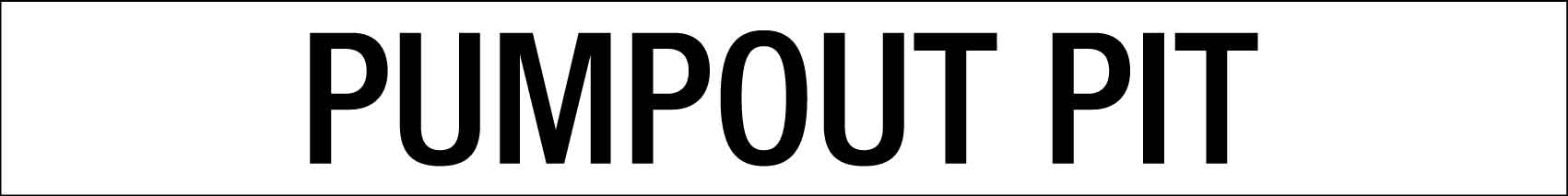 Pumpout Pit - Statutory Sign - New Signs