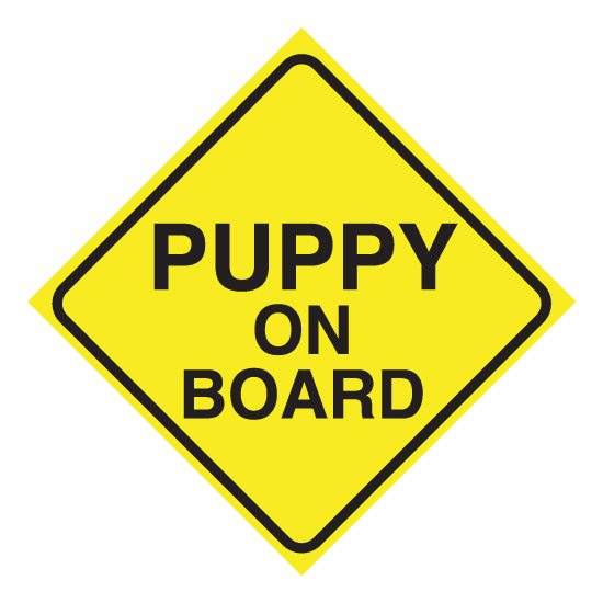 Puppy On Board Vehicle Sticker - New Signs