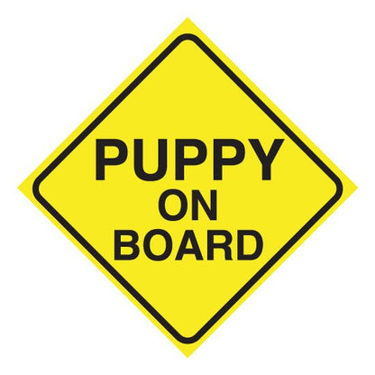 Puppy On Board Vehicle Sticker - New Signs
