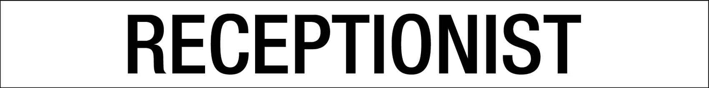 Receptionist - Statutory Sign - New Signs