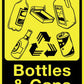 Recycle Bottles & Cans Wheelie Bin Stickers - New Signs