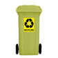 Recycle Wheelie Bin Stickers - New Signs
