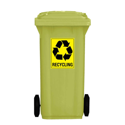 Recycle Wheelie Bin Stickers - New Signs