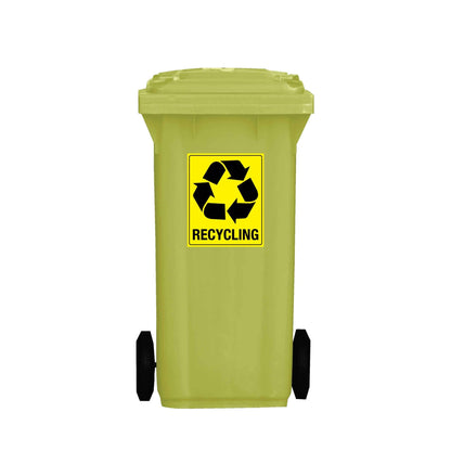 Recycle Wheelie Bin Stickers - New Signs
