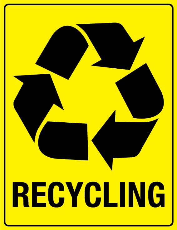 Recycle Wheelie Bin Stickers - New Signs