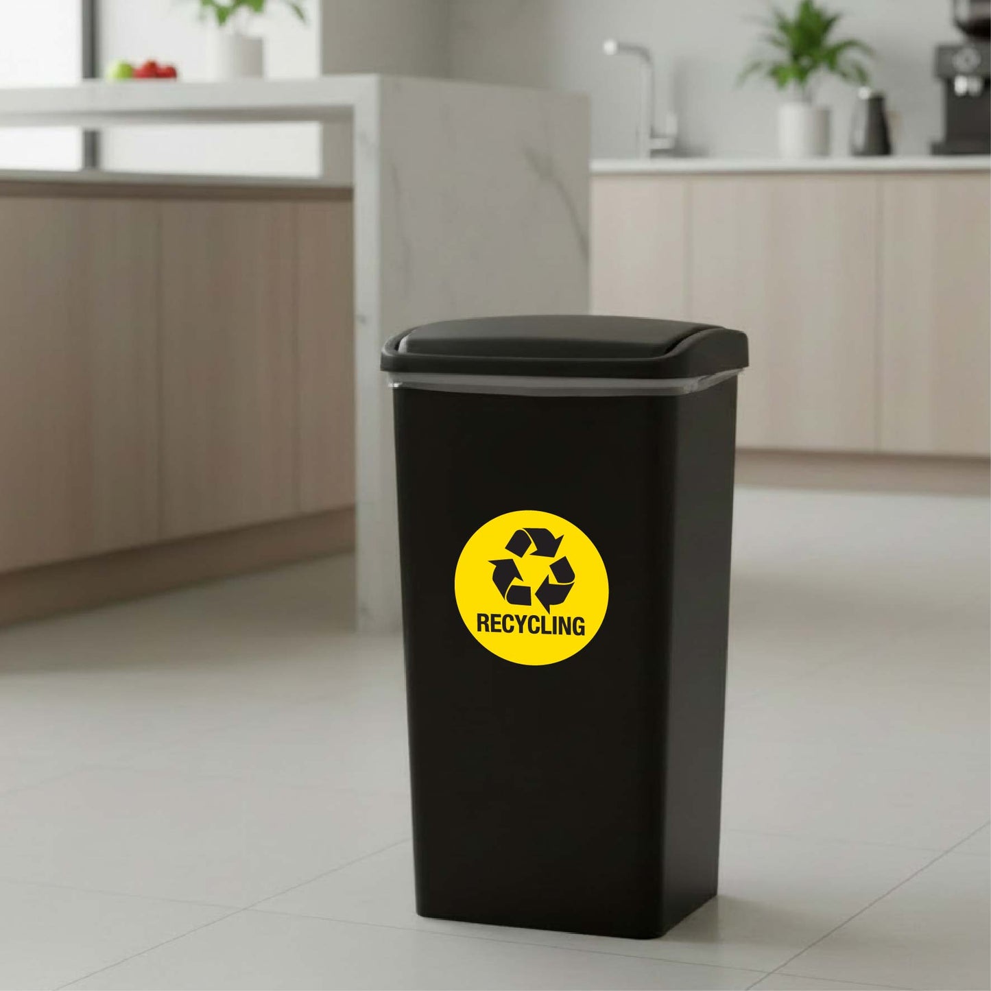 Recycling Circle Bin Sticker - New Signs