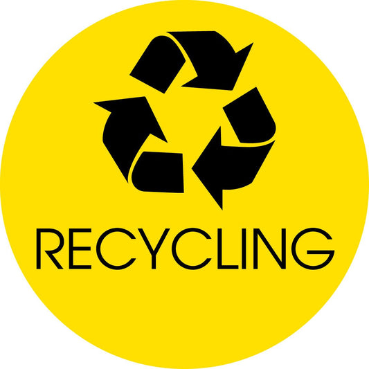 Recycling Circle Bin Sticker - New Signs