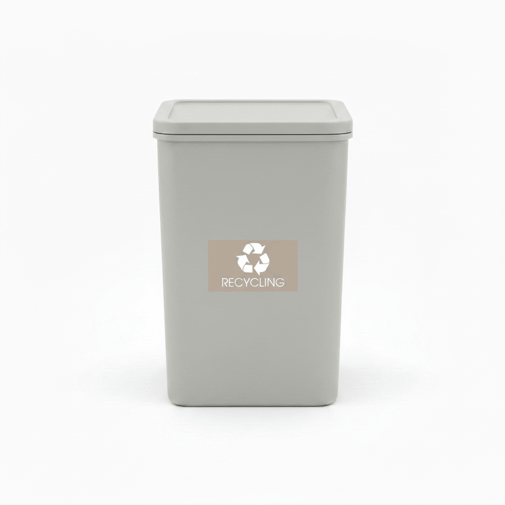 Recycling Fawn Background Bin Sticker - New Signs