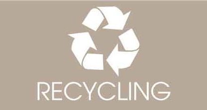 Recycling Fawn Background Bin Sticker - New Signs